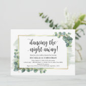 Dîner de répétition Mariage Eucalyptus Invitation (Debout devant)