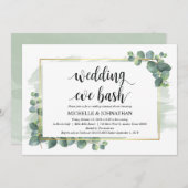 Dîner de répétition Mariage Eucalyptus Invitation (Devant / Derrière)