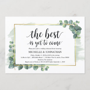 Dîner de répétition Mariage Eucalyptus Invitation