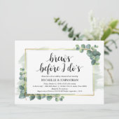 Dîner de répétition Mariage Eucalyptus Invitation (Debout devant)