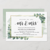 Dîner de répétition Mariage Eucalyptus Invitation (Devant / Derrière)