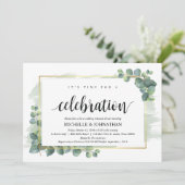 Dîner de répétition Mariage Eucalyptus Invitation (Debout devant)