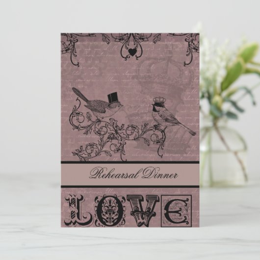 Dîner de répétition Mariage Inséparable Invitation (Debout devant)