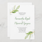 Dîner de répétition mariage Invitation (Devant / Derrière)