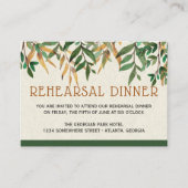 Dîner de répétition mariage Invitation (Devant)