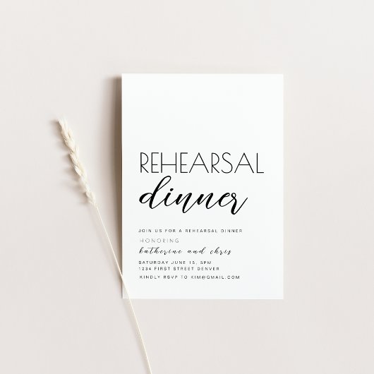 Dîner de répétition mariage Invitation
