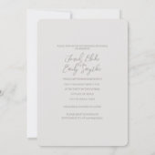 Dîner de répétition mariage Invitation (Dos)