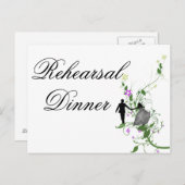 Dîner de répétition mariage Invitation floral (Devant / Derrière)