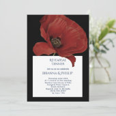Dîner de répétition Mariage Red Poppy Invitation (Debout devant)