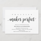 Dîner de répétition Mariage rustique Cartes d'invi (Devant)