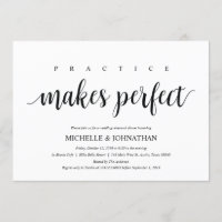 Dîner de répétition Mariage rustique Cartes d'invi