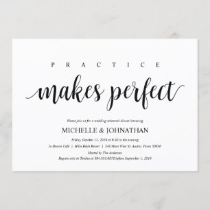 Dîner de répétition Mariage rustique Cartes d'invi