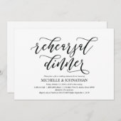 Dîner de répétition Mariage rustique Invitations (Devant / Derrière)