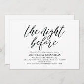 Dîner de répétition Mariage rustique Invitations (Devant / Derrière)