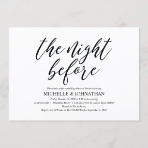 Dîner de répétition Mariage rustique Invitations