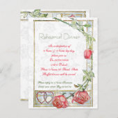 dîner de répétition mignon et élégant invitation (Devant / Derrière)