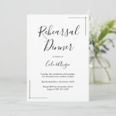 Dîner de répétition minimaliste Invitation (Debout devant)