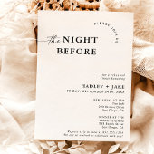 Dîner de répétition minimaliste Invitation | Nuit 
