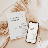 Dîner de répétition minimaliste Invitation | Nuit 
