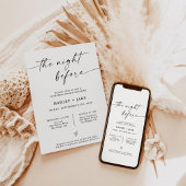 Dîner de répétition minimaliste Soirée Invitation 