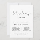 Dîner de répétition minimaliste STELLA Invitation (Devant)