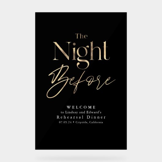 Dîner de répétition moderne Accueil noir (Recto)