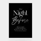 Dîner de répétition moderne Accueil noir (Recto)