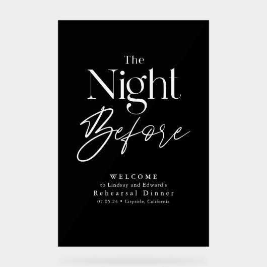 Dîner de répétition moderne Accueil noir (Recto)