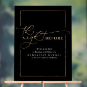 Dîner de répétition moderne Accueil noir et or (Neutre)