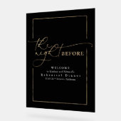 Dîner de répétition moderne Accueil noir et or (Angle)