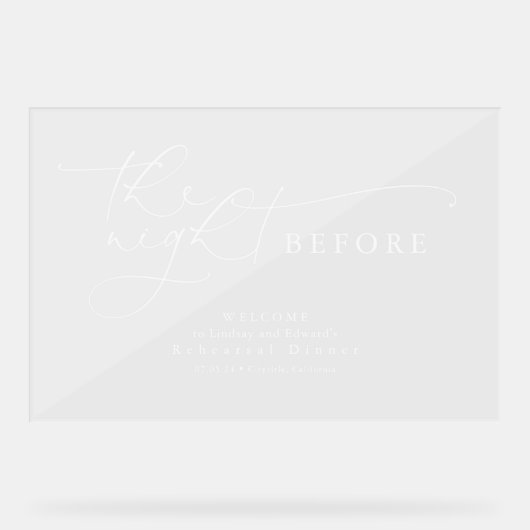 Dîner de répétition moderne Accueil transparent (Recto)