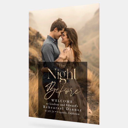 Dîner de répétition moderne Affiche de bienvenue p (Angle)