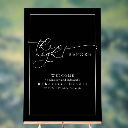 Dîner de répétition moderne Grand accueil noir (Neutre)