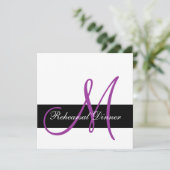 Dîner de répétition moderne Invitation Monogramme (Debout devant)