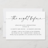 Dîner de répétition moderne Invitation | Nuit avan (Devant)