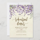 dîner de répétition moderne lavande invitation (Devant)