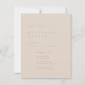 Dîner de répétition moderne rose pâle Invitation (Devant)