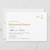 dîner de répétition nautique moderne invitation (Devant)