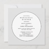 Dîner de répétition noir et blanc chic Invitation (Devant)