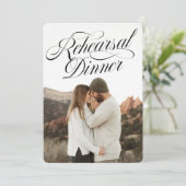 Dîner de répétition photo Invitation (Debout devant)
