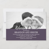 Dîner de répétition photo Invitation (Devant)