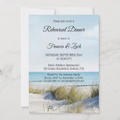 Dîner de répétition plage et dunes Invitation (Devant)