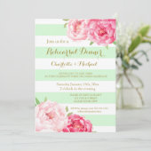 Dîner de répétition rose à la menthe Invitation (Debout devant)