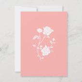 Dîner de répétition Rose de corail Invitation (Dos)