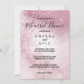 Dîner de répétition rose magnifique - Invitation (Devant)