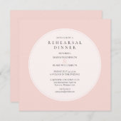 Dîner de répétition rose vif Invitation (Devant / Derrière)
