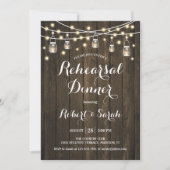 Dîner de répétition - Rustic Wood Invitation (Devant)
