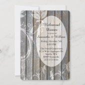 Dîner de répétition Rustic Wood Mariage Invitation (Devant)