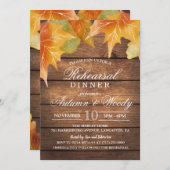 Dîner de répétition rustique Invitation (Devant / Derrière)