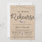 Dîner de répétition rustique Invitation (Devant)